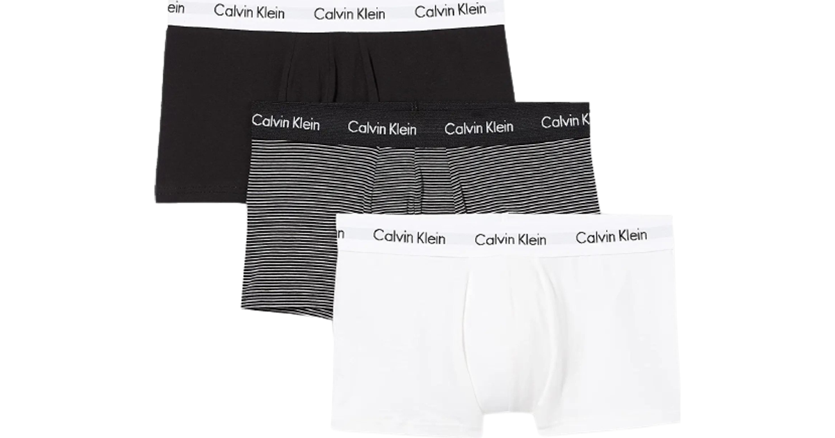 Calvin Klein Rise Trunks 3-pack - Plum/Chin/River • »