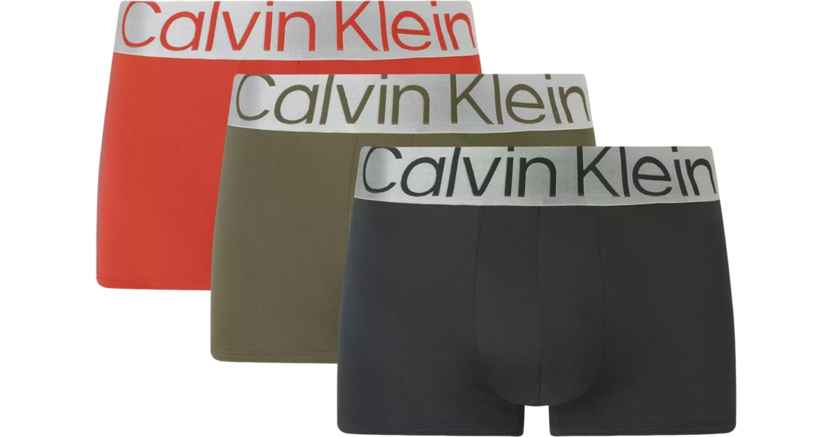 Calvin Low Trunk Steel Micro 3-pack Orange /Green/Black • Pris