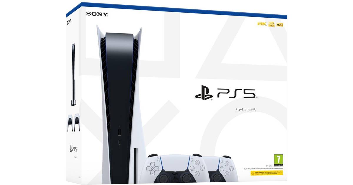 PlayStation 5 (PS5) Console Two DualSense Controllers Bundle • Pris »