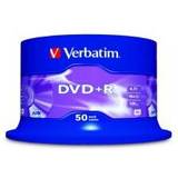 Tomme cd skiver Optiske Disk Medier Verbatim DVD+R 4.7GB 16x Spindle 50-Pack