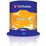 Verbatim DVD Optisk lagring Verbatim DVD-R 4.7GB 16x Spindle 100-pack