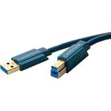 Blå - USB A-USB B - USB-kabel Kabler ClickTronic Casual USB A - USB B 3.0 1.8m