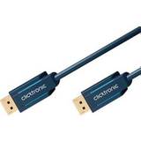 Blå - DisplayPort-kabler - Rund ClickTronic Casual DisplayPort - DisplayPort 10m