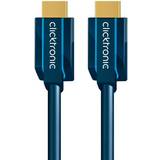 Blå - Kobber Kabler ClickTronic Casual HDMI - HDMI High Speed with Ethernet 20m