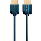 Blå - HDMI-kabler - Rund ClickTronic Casual Ultraslim HDMI - HDMI High Speed with Ethernet 2m