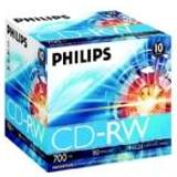 Optisk lagring Philips CD-RW 700MB 12x Jewelcase 10-pack