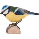 Brun Dekorationer Wild Life Garden Deco Bird Eurasian Blue Tit Dekorationsfigur