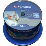 Blanke cd r printable Verbatim BD-R 25GB 6x Spindle 50-Pack Wide Inkjet