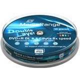 DVD Optisk lagring MediaRange DVD+R 8.5GB 8x Spindle 10-Pack Inkjet