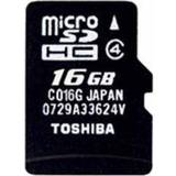 Toshiba Hukommelseskort Toshiba MicroSDHC Class 4 16GB