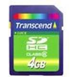 Transcend Class 4 Hukommelseskort & USB Stik Transcend SDHC Class 4 4GB
