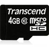 MicroSDHC Hukommelseskort & USB Stik Transcend MicroSDHC Class 10 4GB