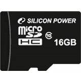Silicon Power 16 GB Hukommelseskort Silicon Power MicroSDHC Class 10 16GB