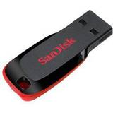 16 GB - USB 2.0 Hukommelseskort & USB Stik SanDisk Cruzer Blade 16GB USB 2.0