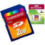 2 GB - USB Type-A Hukommelseskort & USB Stik Transcend SD 2GB