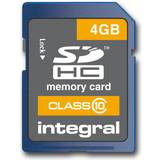 4 GB - Class 10 Hukommelseskort & USB Stik Integral SDHC Class 10 4GB