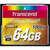 Transcend Compact Flash Hukommelseskort Transcend Ultimate Compact Flash 64GB (1000x)