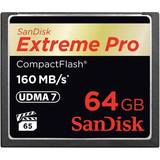 Hukommelseskort & USB Stik SanDisk Extreme Pro Compact Flash 160/150MB/s 64GB