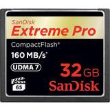 Compact Flash Hukommelseskort SanDisk Extreme Pro Compact Flash 160/150MB/s 32GB