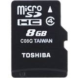 Toshiba 8 GB Hukommelseskort & USB Stik Toshiba MicroSDHC Class 4 8GB