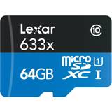 Lexar Media 64 GB Hukommelseskort Lexar Media MicroSDXC UHS-I 64GB (633x)