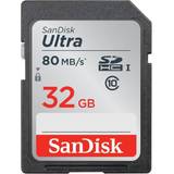 SanDisk 32 GB Hukommelseskort & USB Stik SanDisk Ultra SDHC 80MB/s 32GB