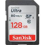 SanDisk 128 GB Hukommelseskort & USB Stik SanDisk Ultra SDXC 80MB/s 128GB