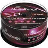 CD Optisk lagring MediaRange CD-R 700MB 52x Spindle 50-Pack