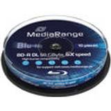 50 GB - Blu-ray Optisk lagring MediaRange BD-R 50GB 6x Spindle 10-Pack