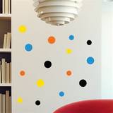 Orange - Vinyl Brugskunst NiceWall Dots Vægdekoration 15stk