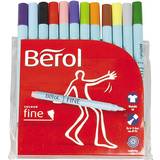 Berol Kuglepenne Berol Twisted Fine Fibre Tipped Pen 0.6mm 12-pack