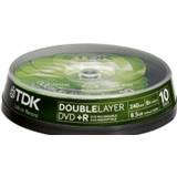 TDK DVD Optisk lagring TDK DVD+R 8.5GB 8x Spindle 10-Pack