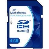 SDHC Hukommelseskort & USB Stik MediaRange SDHC Class 10 4GB