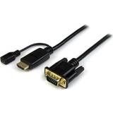 Kabeladaptere - Rund - USB B micro Kabler StarTech HDMI-VGA/USB B Micro M-F 3m