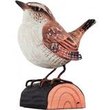 Brun Dekorationer Wild Life Garden Deco Bird Wren Dekorationsfigur