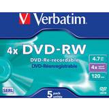 DVD Optisk lagring Verbatim DVD-RW 4.7GB 4x Jewelcase 5-Pack
