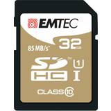 SDHC Hukommelseskort Emtec Gold+ SDHC Class 10 UHS-I U1 85/20MB/s 32GB