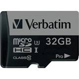 MicroSDHC Hukommelseskort & USB Stik Verbatim microSDHC Pro UHS-I U3 32GB