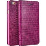 Qialino Pink Mobiletuier Qialino Crocodile Pattern Leather Wallet Case (iPhone 6/6S)