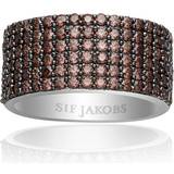 Brun Ringe Sif Jakobs Corte Cinque Ring - Silver/Brown