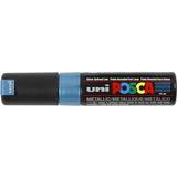 Blå Marker penne Uni Posca PC-8K Broad Bullet Metallic Blue
