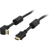 Et stik - HDMI-kabler Deltaco HDMI - HDMI High Speed with Ethernet (angled) 1.5m