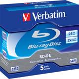 25 GB - Blu-ray Optisk lagring Verbatim BD-RE 25GB 2x Jewelcase 5-Pack