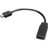 DisplayPort mini - Sort Kabler Lenovo Mini DisplayPort - HDMI Adapter M-F 0.2m