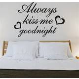 NiceWall Gul Brugskunst NiceWall Always Kiss Me Goodnight Vægdekoration