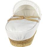 Hvid Babykurve Børneværelse Clair De Lune Soft Cotton Waffle Palm Moses Basket