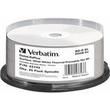 Verbatim BD-R ID Brand 25GB 6x Spindle 25-Pack Wide Inkjet