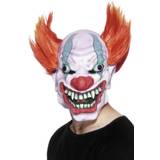 Blå Heldækkende masker Smiffys Clown Mask, White, Red and Blue