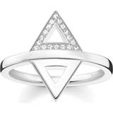 Thomas Sabo Sølv Ringe Thomas Sabo Double Triangle Ring - Silver/Diamond