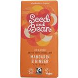 Seed and Bean Fødevarer Seed and Bean Økologisk Mandarin og Ingefær Mørk Chokolade Bar 85g